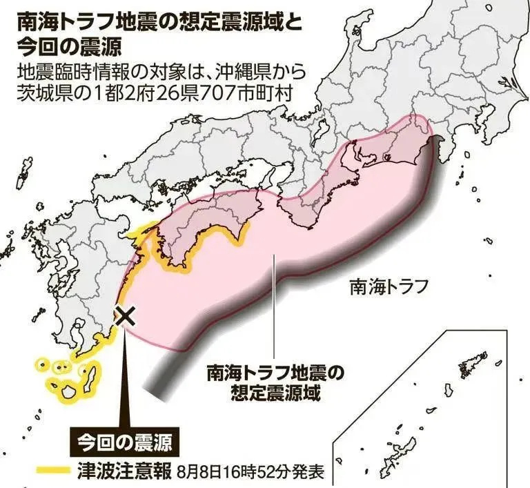 日本再次拉响警报，特大地震警告概率提升至惊人的80%！